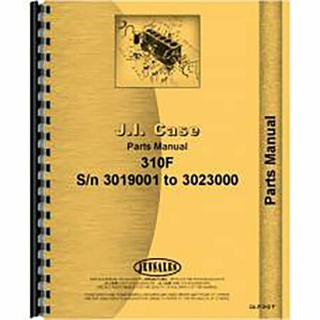 AFTERMARKET Fits Case 310F Crawler Parts Manual RAP67321